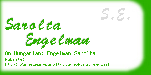 sarolta engelman business card